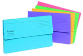 Exacompta Forever Document Wallets - Ideal for Storing Documents - Recyled 290 gsm Board - 34.5 x 24.5 cm in Size - A4/Foolscap - Assorted Colours - Pack of 25